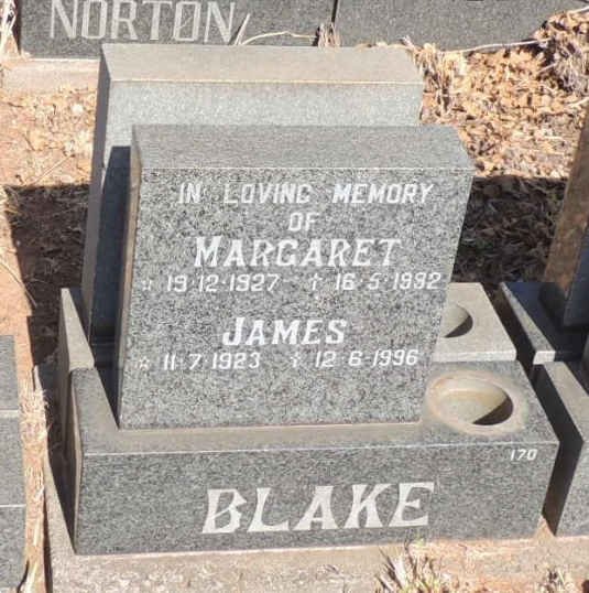 BLAKE James 1923-1996 & Margaret 1927-1992