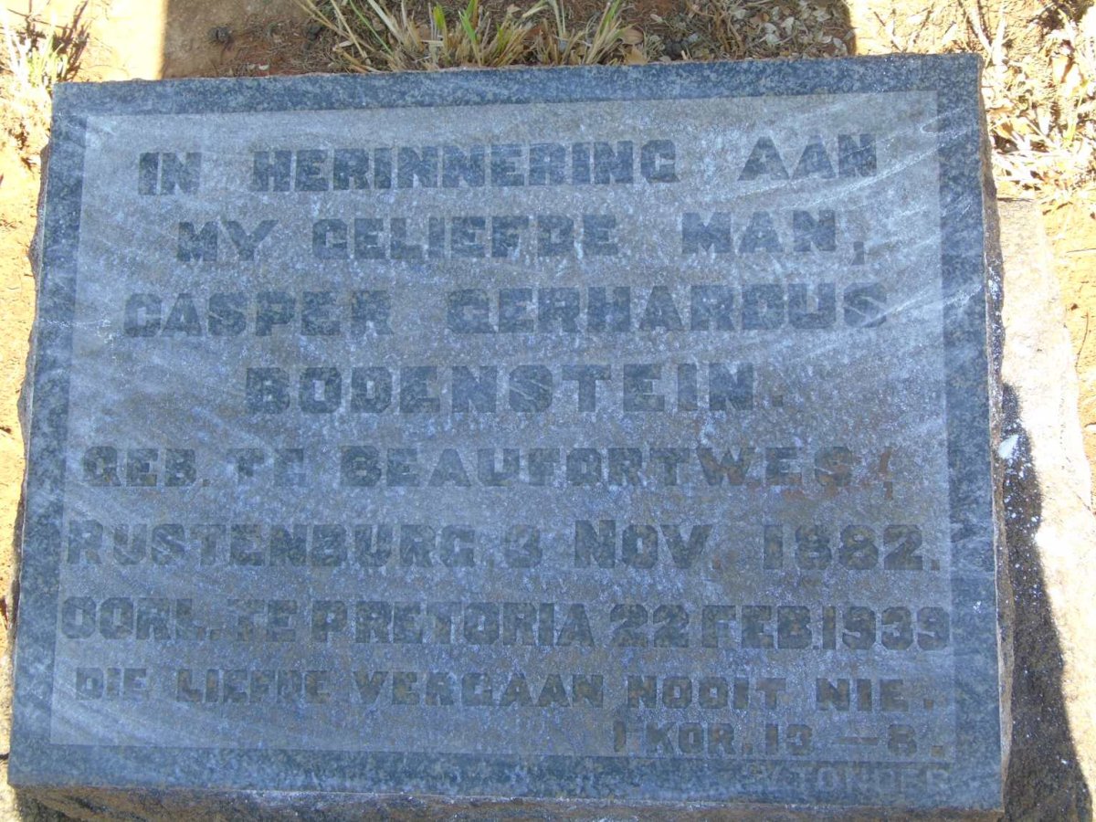 BODENSTEIN Casper Gerhardus 1882-1939