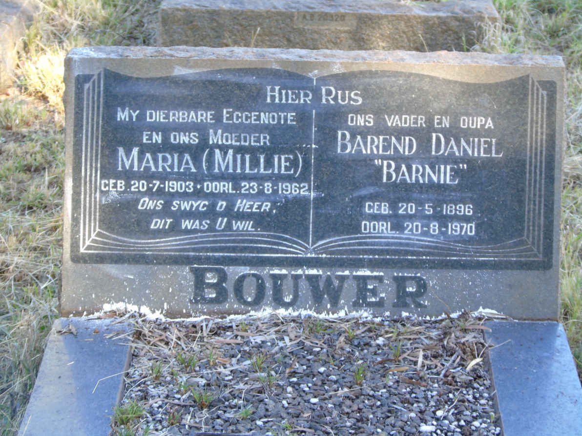BOUWER Barend Daniel 1896-1970 &amp; Maria 1903-1962