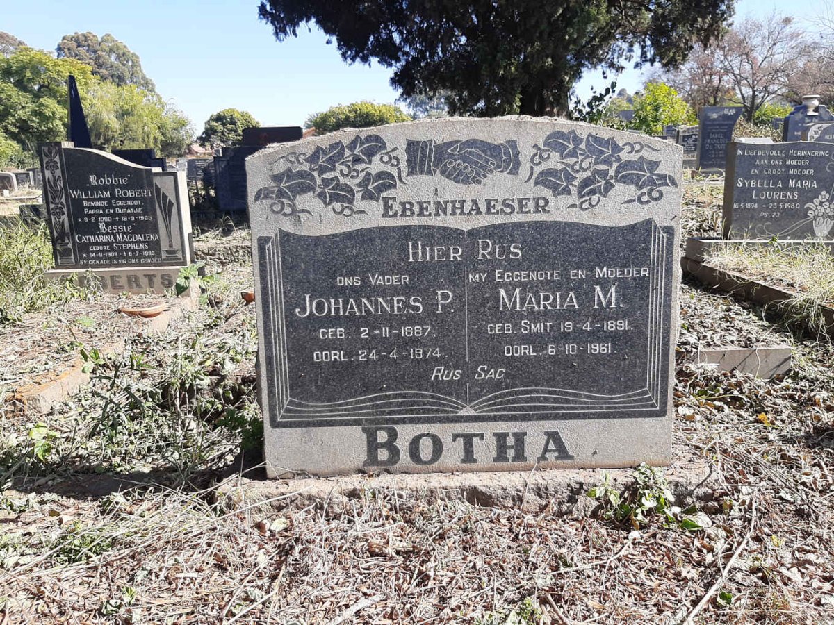BOTHA Johannes P. 1887-1974 &amp; Maria M. SMIT 1891-1961