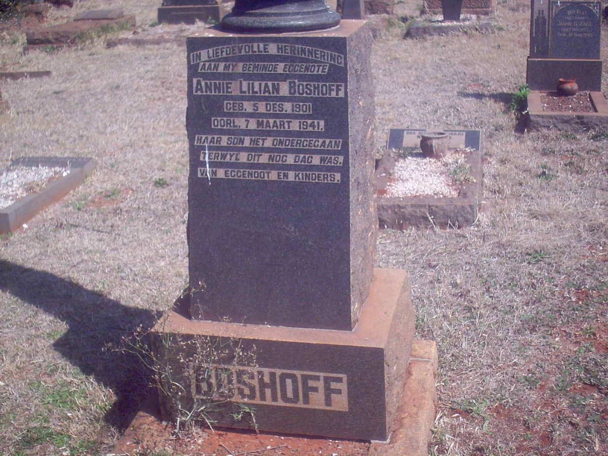 BOSHOFF Annie Lilian 1901-1941