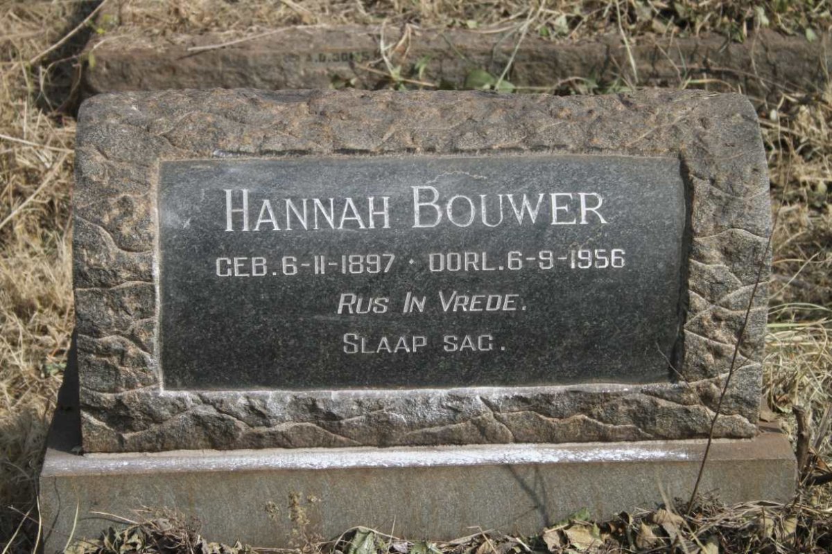 BOUWER Hannah 1897-1956