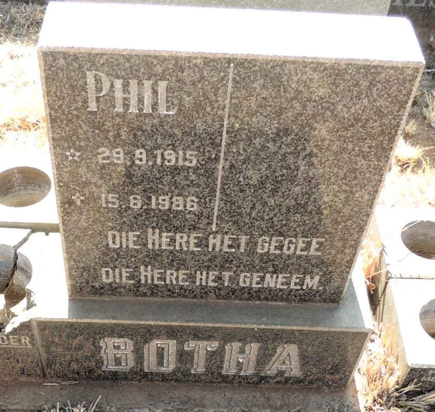 BOTHA Phil 1915-1986