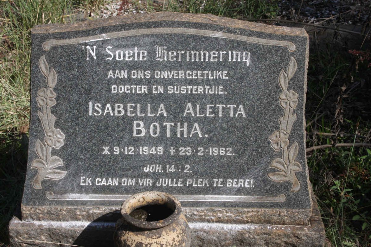 BOTHA Isabella Aletta 1949-1962