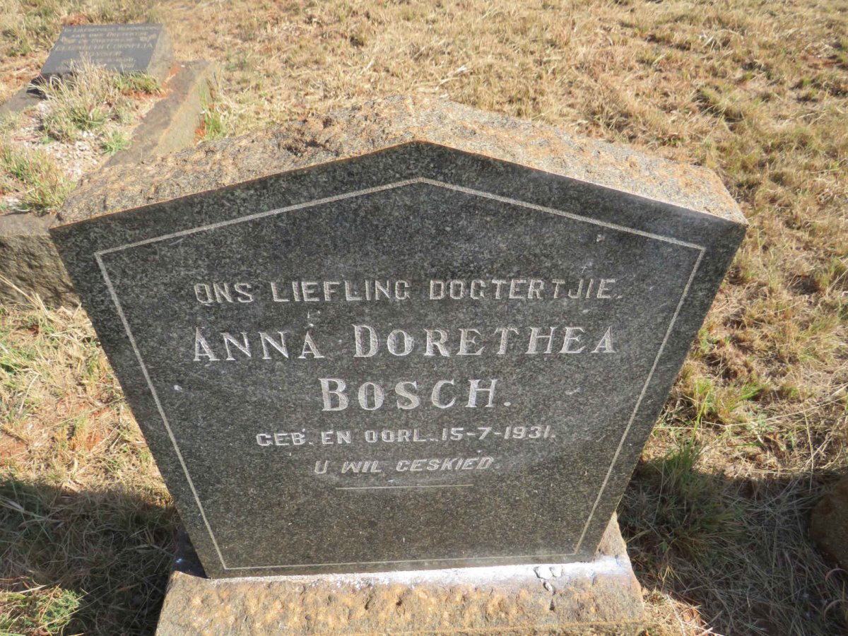 BOSCH Anna Dorethea 1931-1931