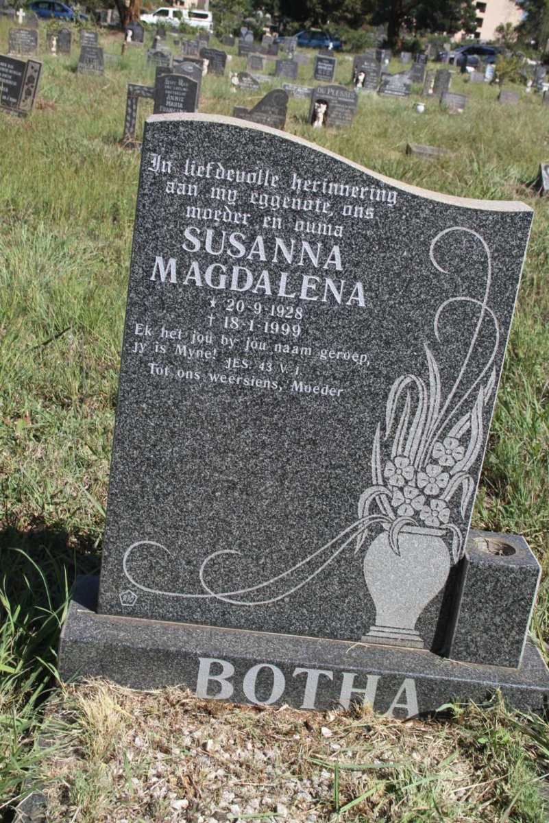 BOTHA Susanna Magdalena 1928-1999