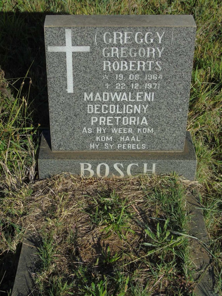 BOSCH Gregory Roberts 1964-1971