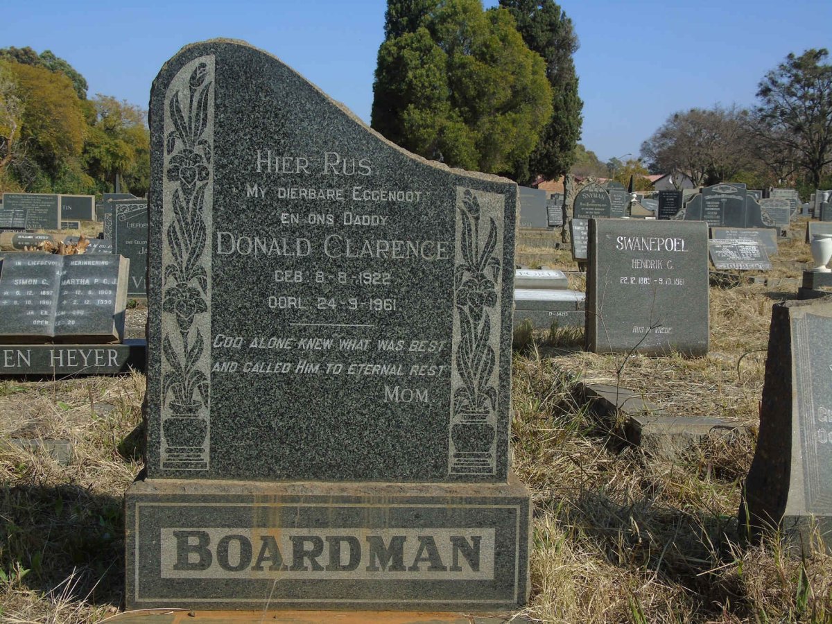BOARDMAN Donald Clarence 1922-1961