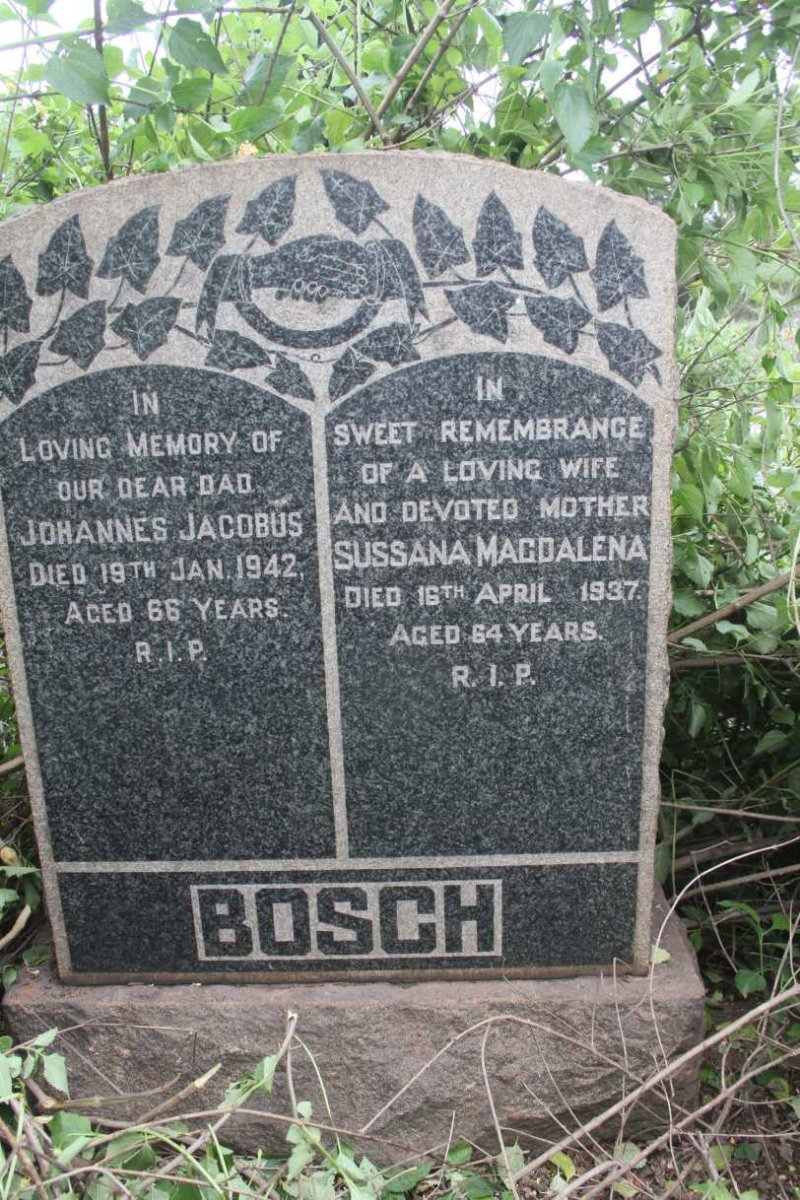 BOSCH Johannes Jacobus -1942 & Sussana Magdalena -1937