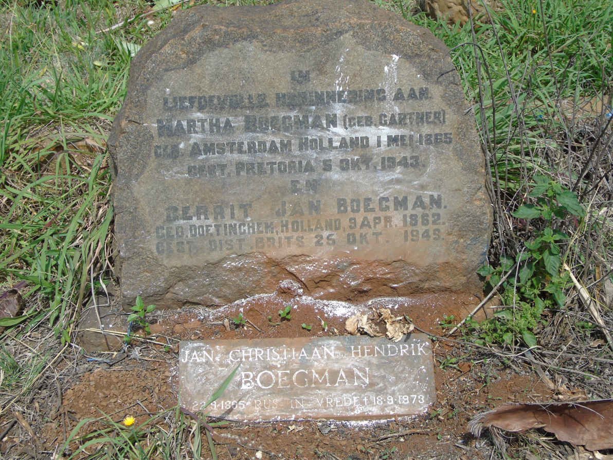 BOEGMAN Gerrit Jan 1862-1949 & Martha GARTHER 1865-1943 :: BOEGMAN Jan Christiaan Hendrik 1895-1973 _1