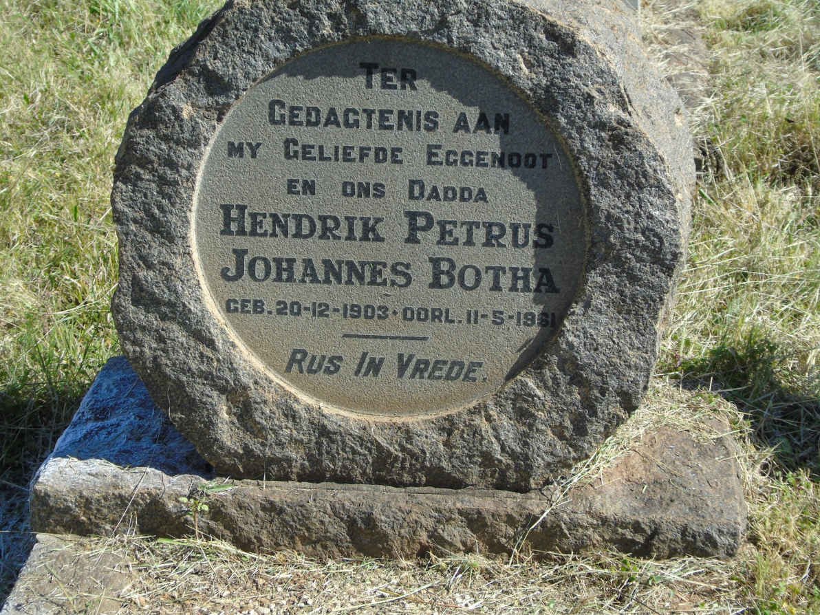 BOTHA Hendrik Petrus Johannes 1903-1961
