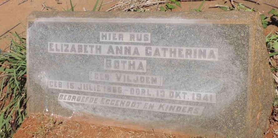 BOTHA Elizabeth Anna Catherina nee VILJOEN 1866-1941