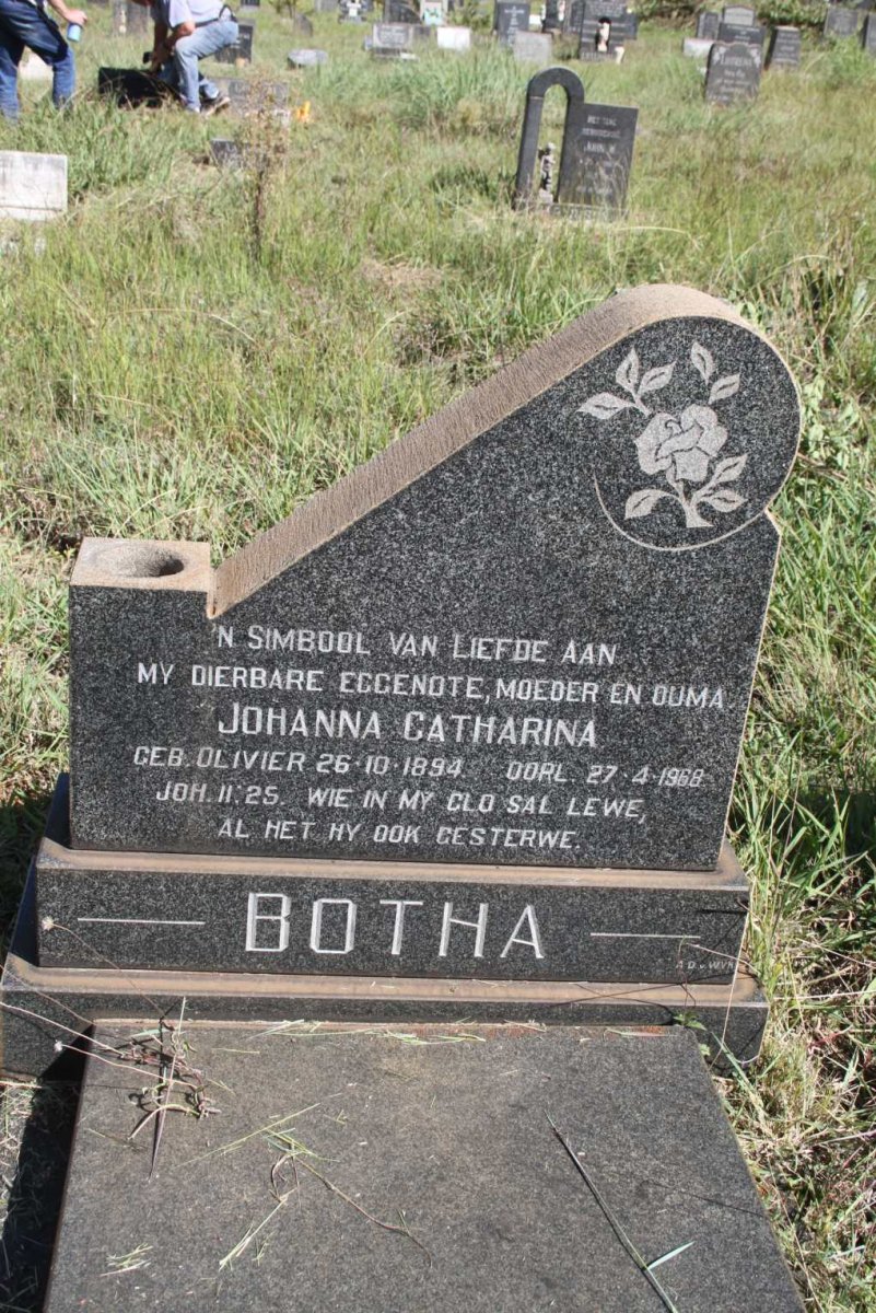 BOTHA Johanna Catharina nee OLIVIER 1894-1968