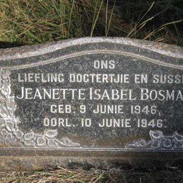 BOSMAN Jeanette Isabel 1946-1946