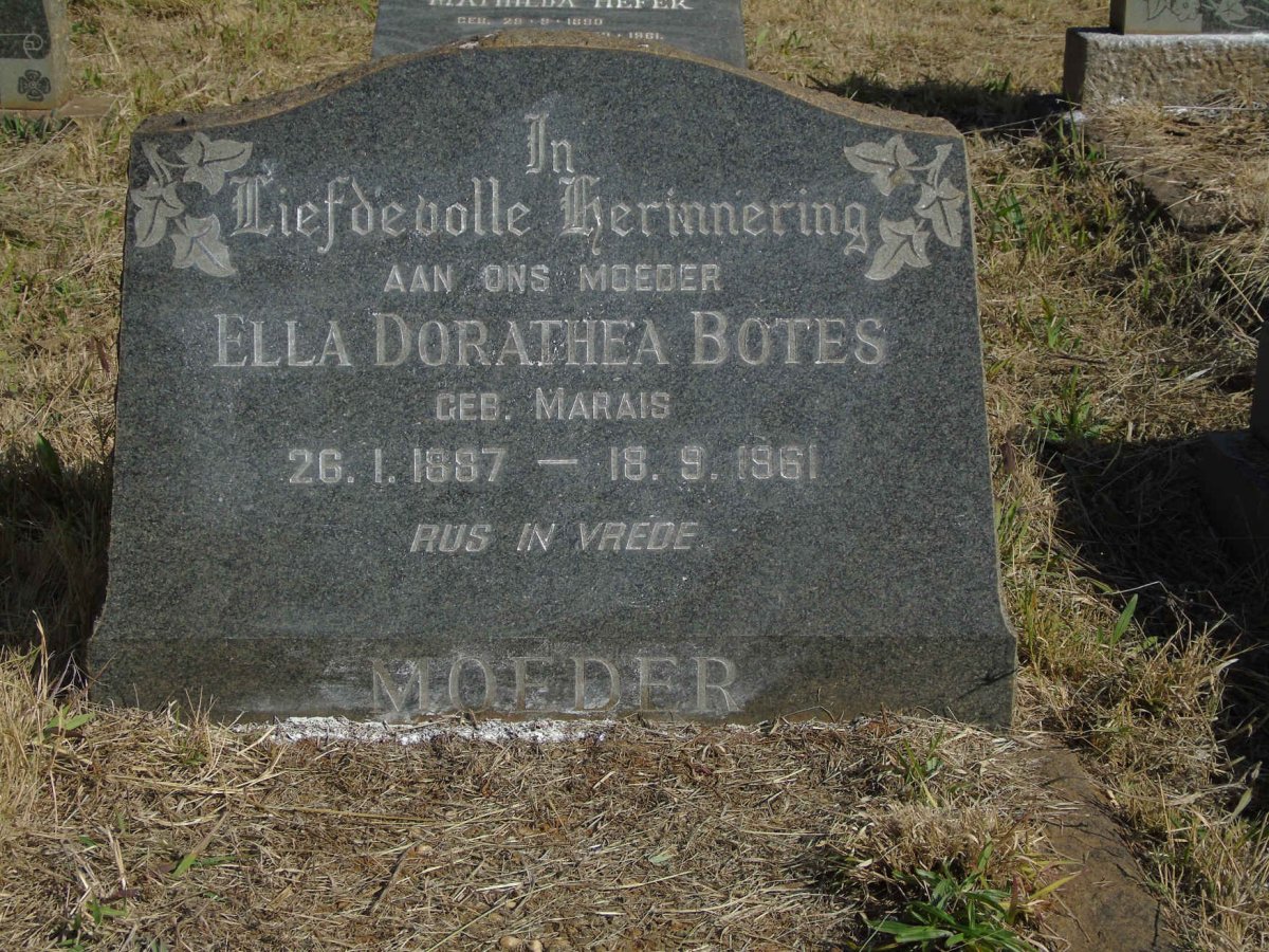 BOTES Ella Dorathea nee MARAIS 1887-1961