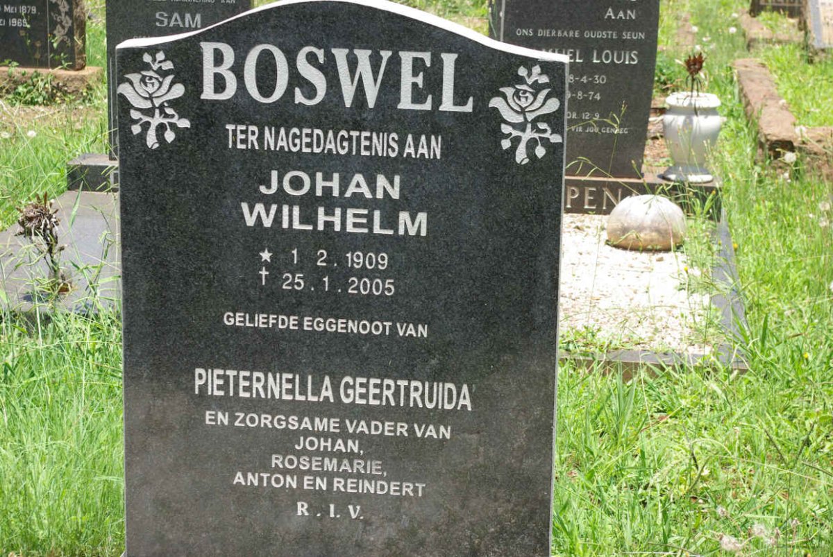 BOSWEL Johan Wilhelm 1909-2005