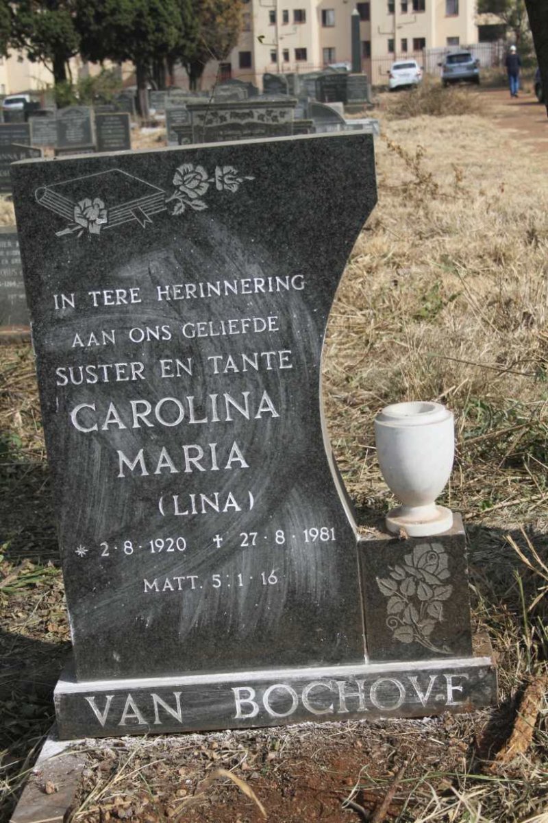 BOCHOVE Carolina Maria, van 1920-1981