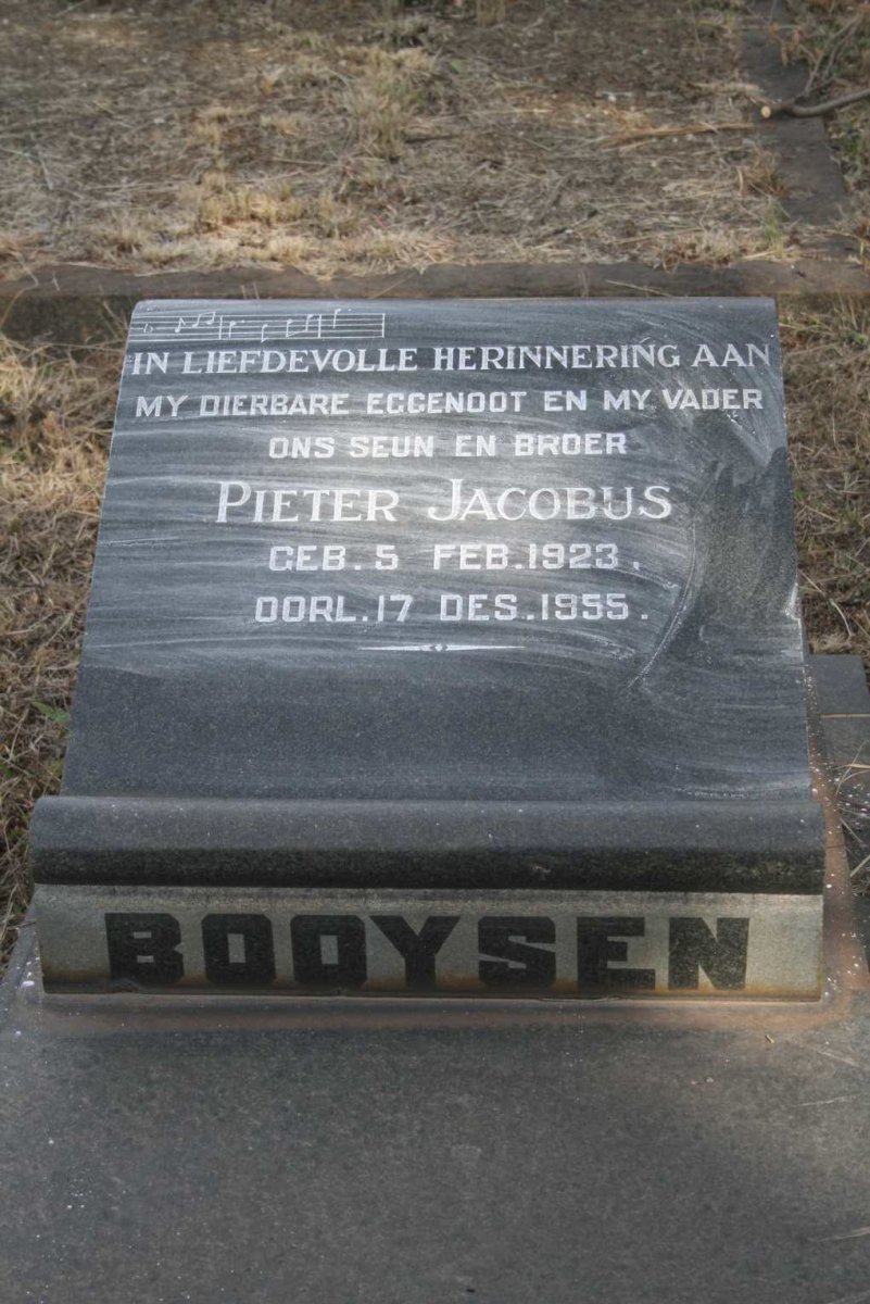 BOOYSEN Pieter Jacobus 1923-1955