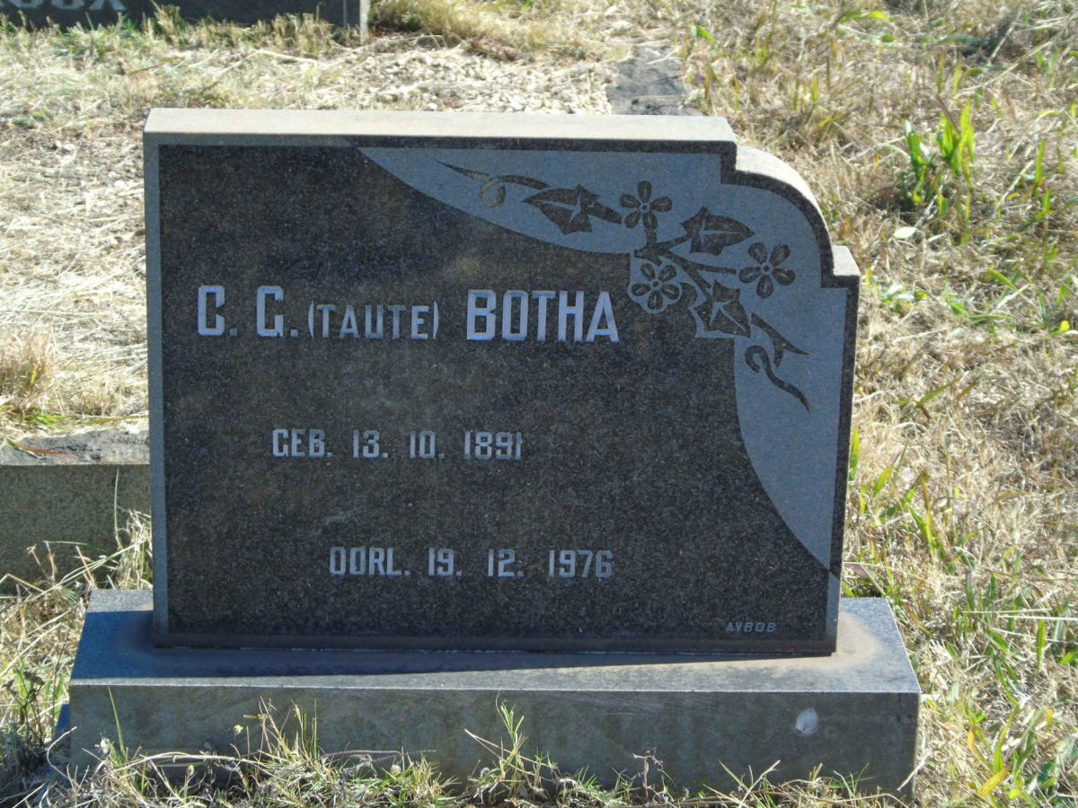 BOTHA C.G., TAUTE 1891-1976