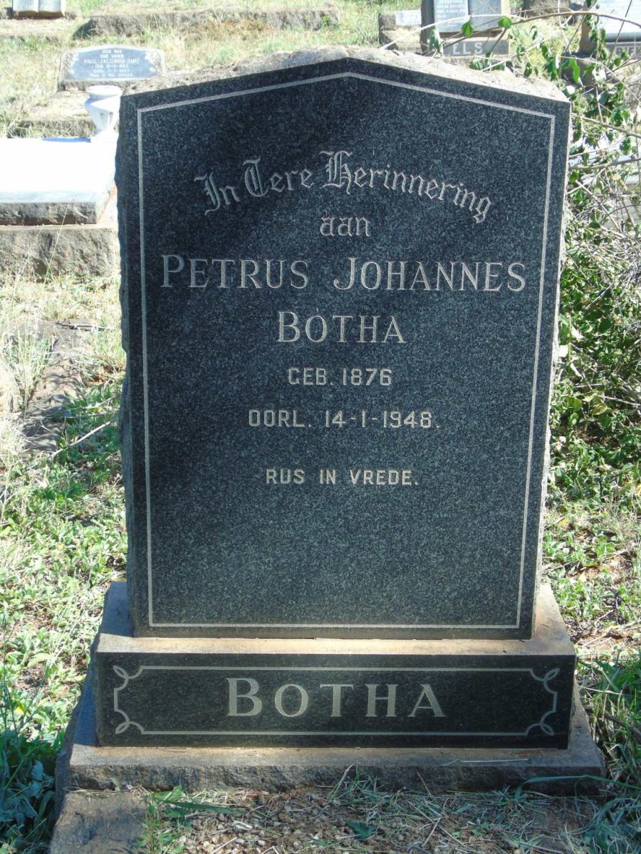 BOTHA Petrus Johannes 1876-1948