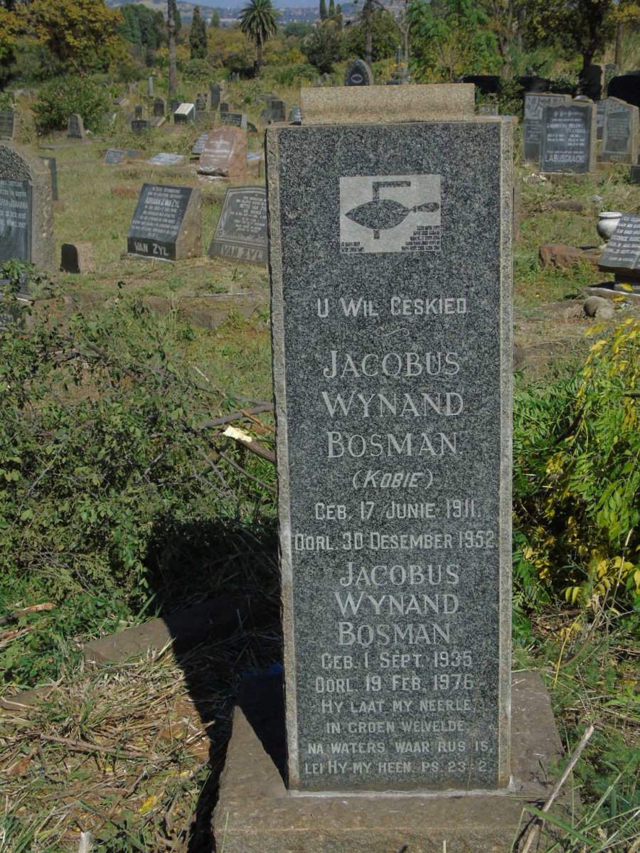 BOSMAN Jacobus Wynand 1911-1952 :: BOSMAN Jacobus Wynand 1935-1976