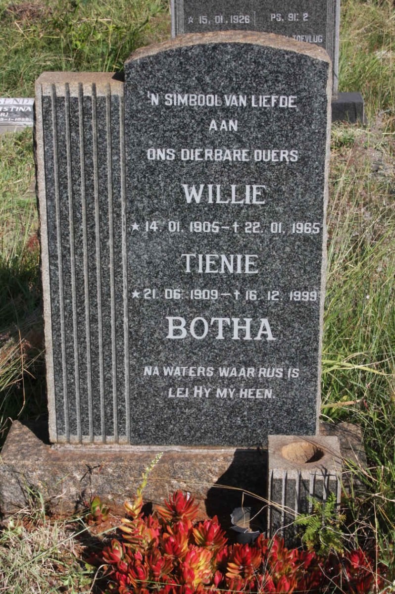 BOTHA Willie 1905-1965 &amp; Tienie 1909-1999