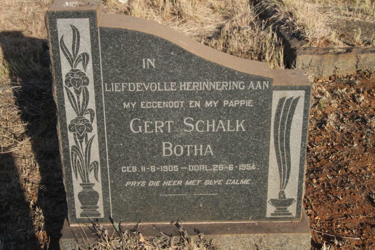 BOTHA Gert Schalk 1905-1954
