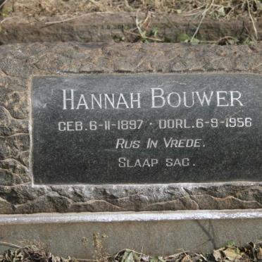 BOUWER Hannah 1897-1956