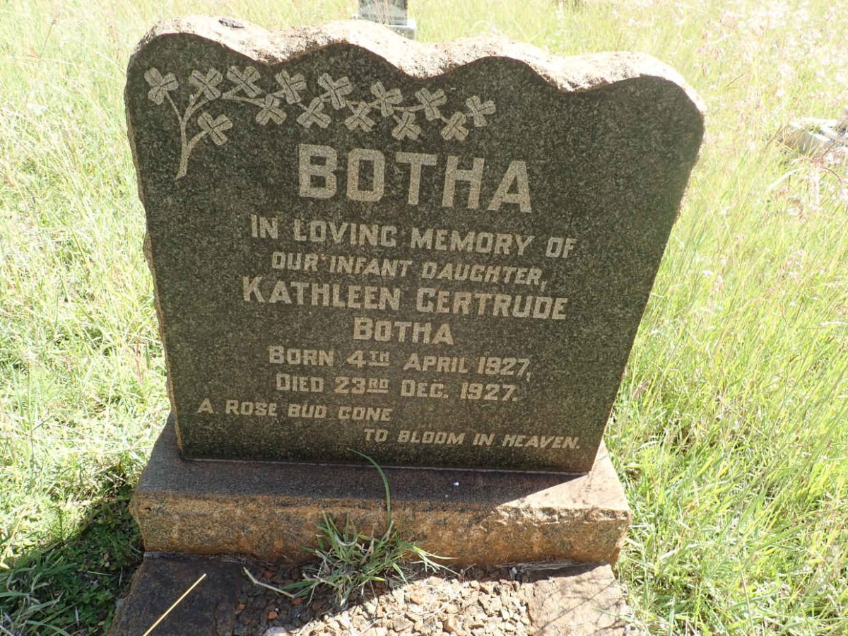 BOTHA Kathleen Gertrude 1927-1927