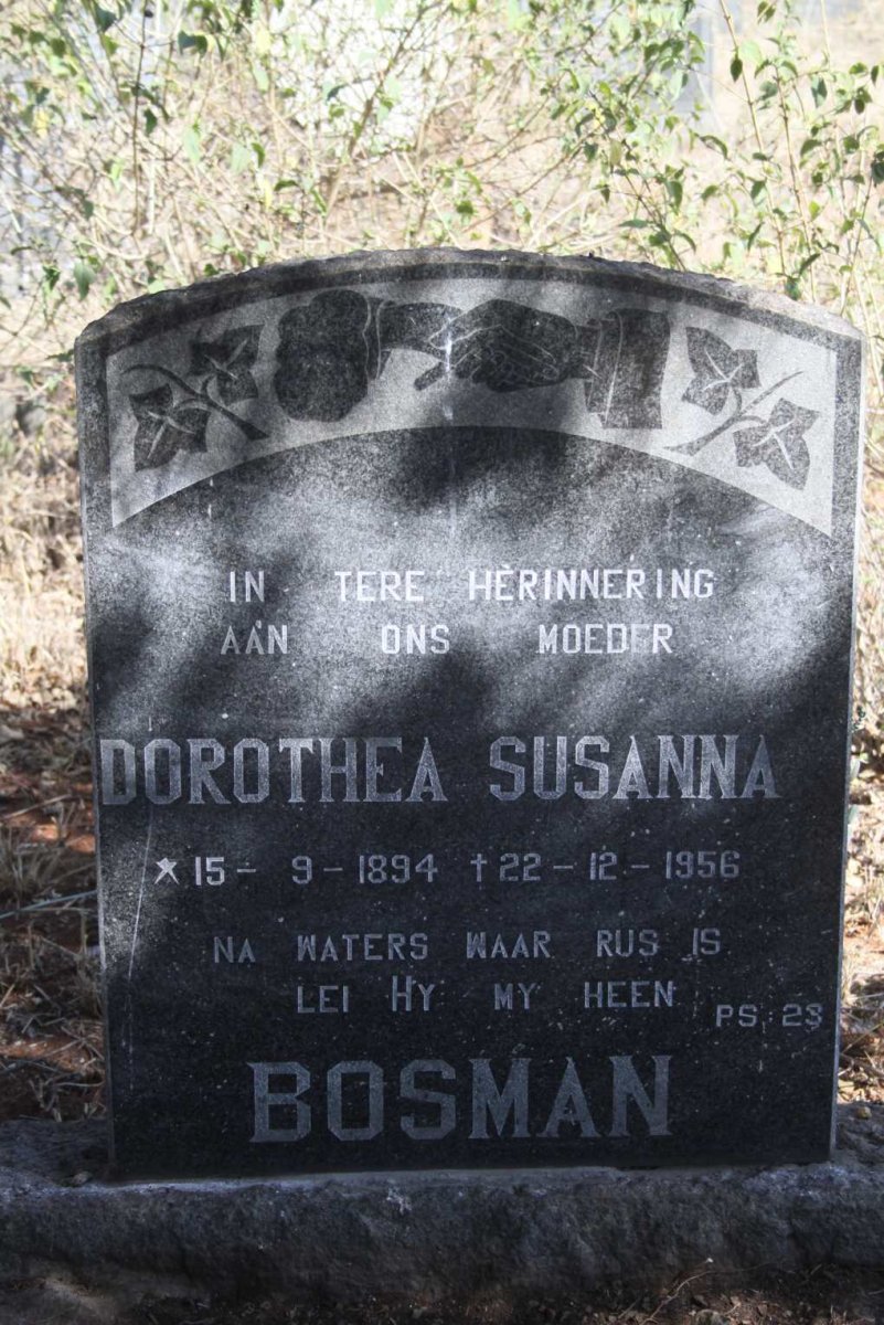BOSMAN Dorothea Susanna 1894-1956