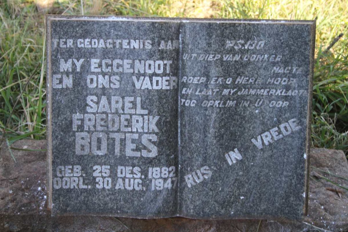 BOTES Sarel Frederik 1882-1947