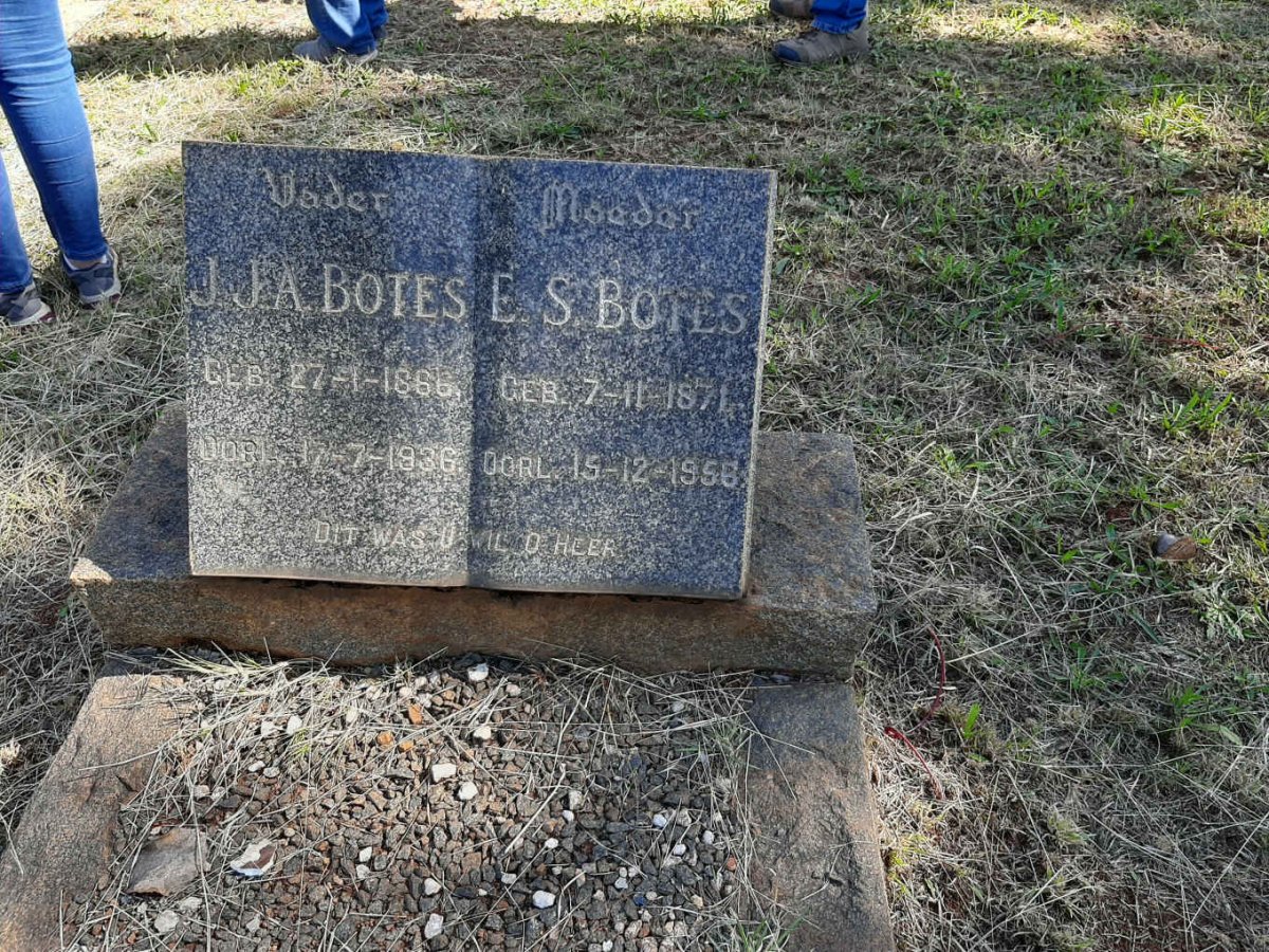 BOTES J.J.A. 1866-1936 &amp; E.S. 1871-1958