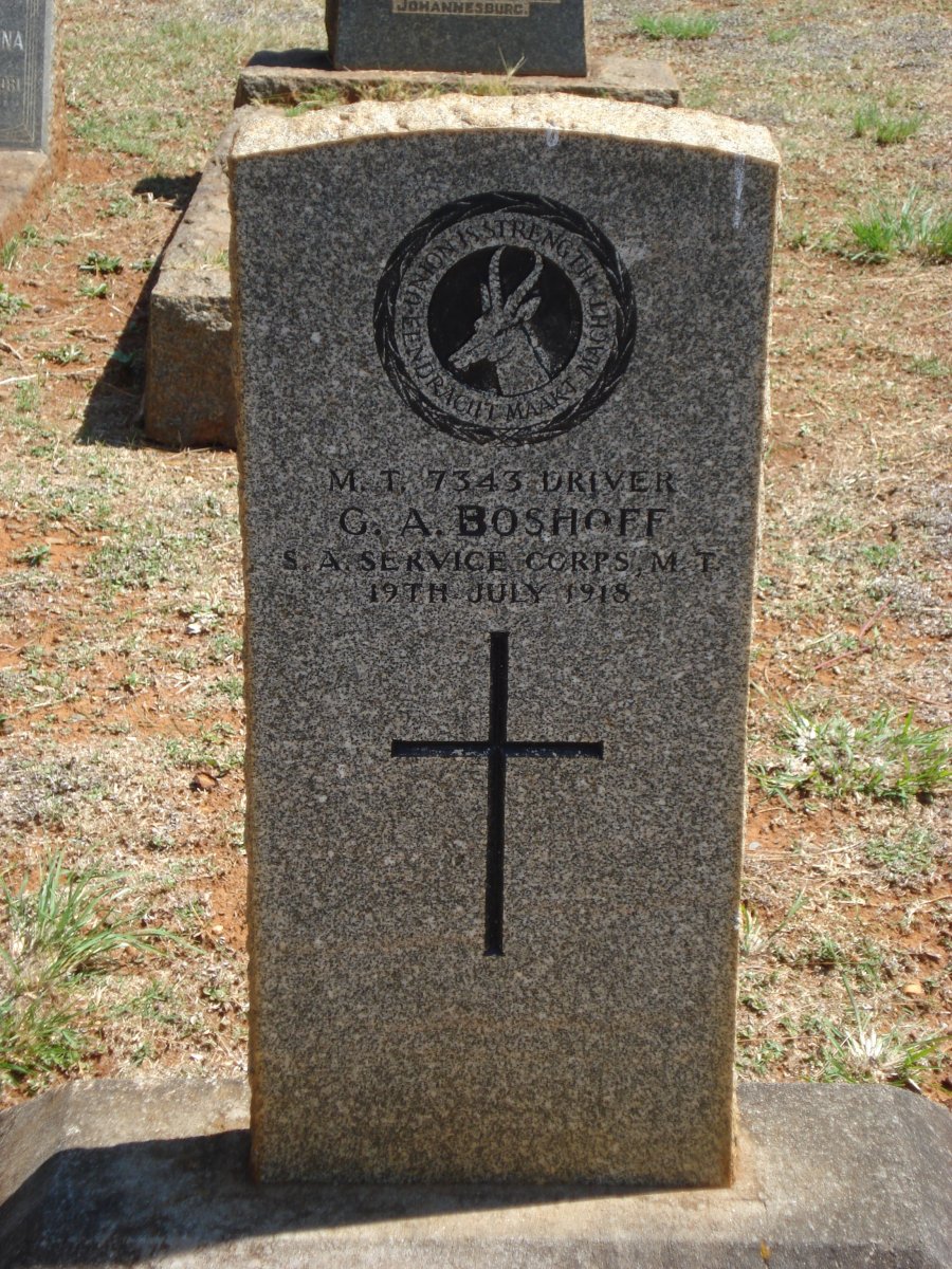 BOSHOFF G.A. -1918