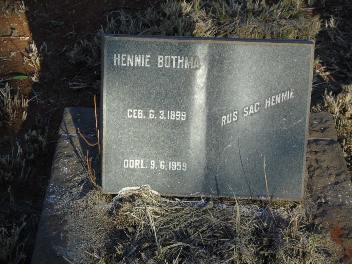 BOTHMA Hennie 1899-1959