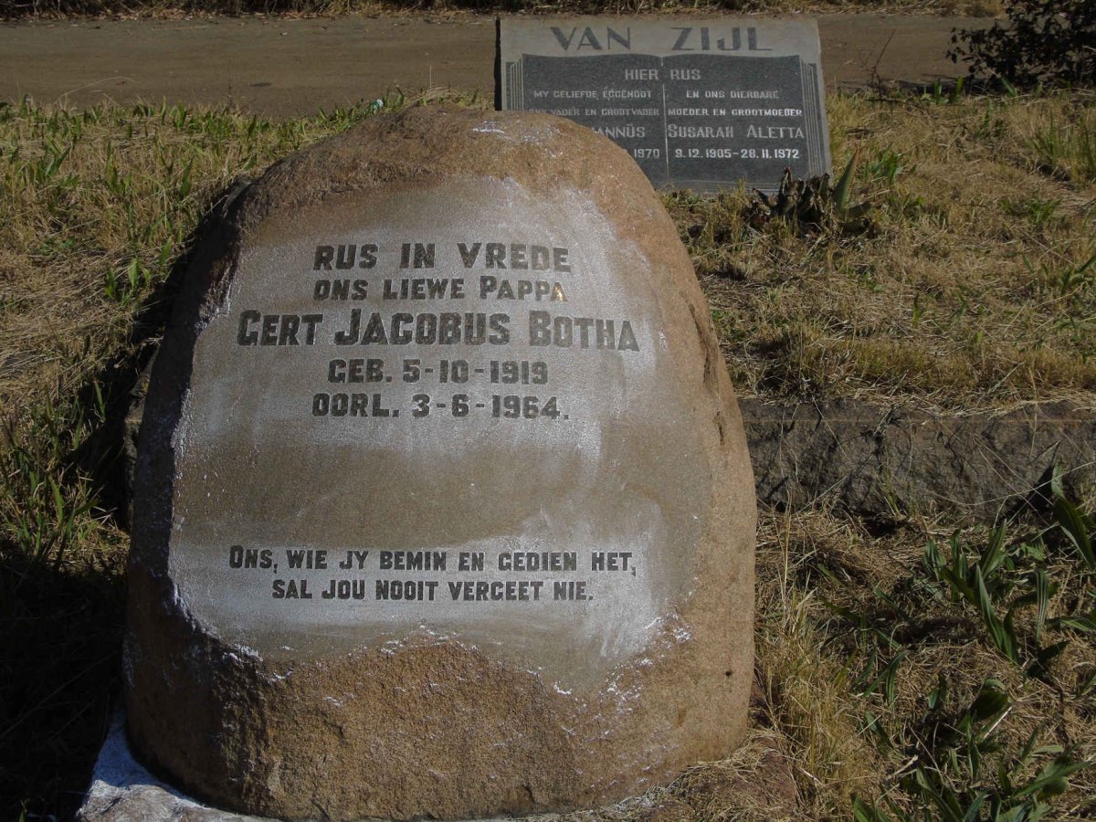 BOTHA Gert Jacobus 1919-1964