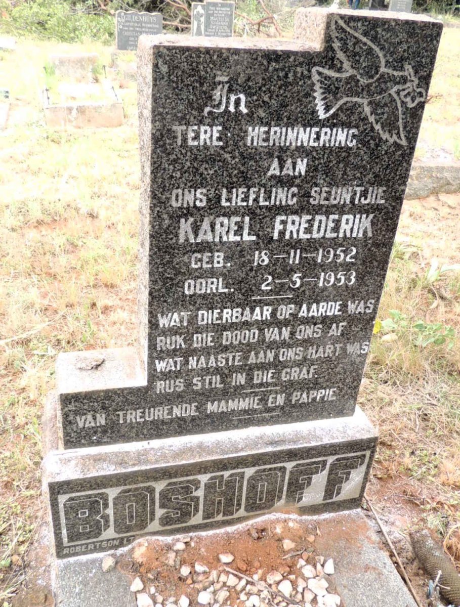 BOSHOFF Karel Frederik 1952-1953