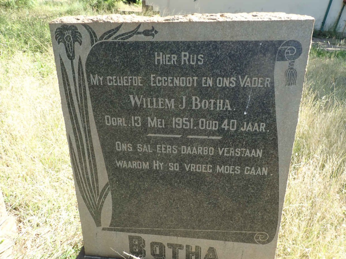 BOTHA Willem J. -1951