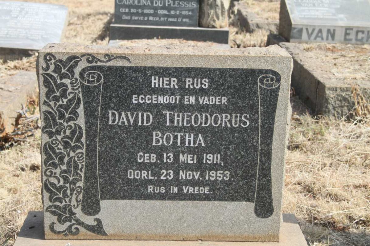 BOTHA David Theodorus 1911-1953