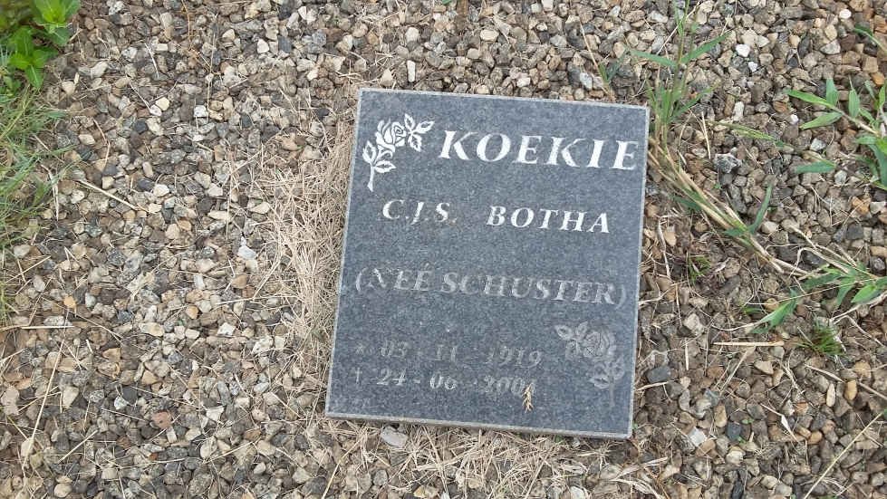 BOTHA C.J.S. nee SCHUSTER 1919-2004