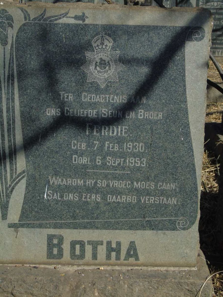 BOTHA Ferdie 1930-1953