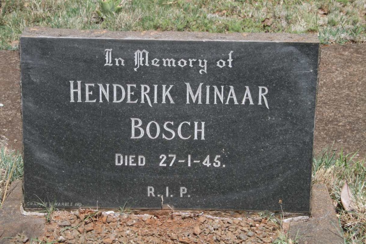 BOSCH Henderik Minaar -1945