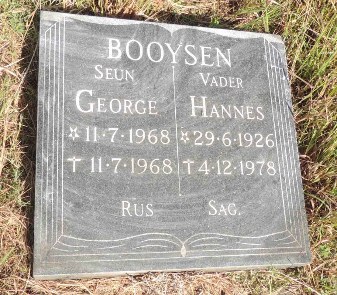 BOOYSEN Hannes 1926-1978 :: BOOYSEN George 1968-1968