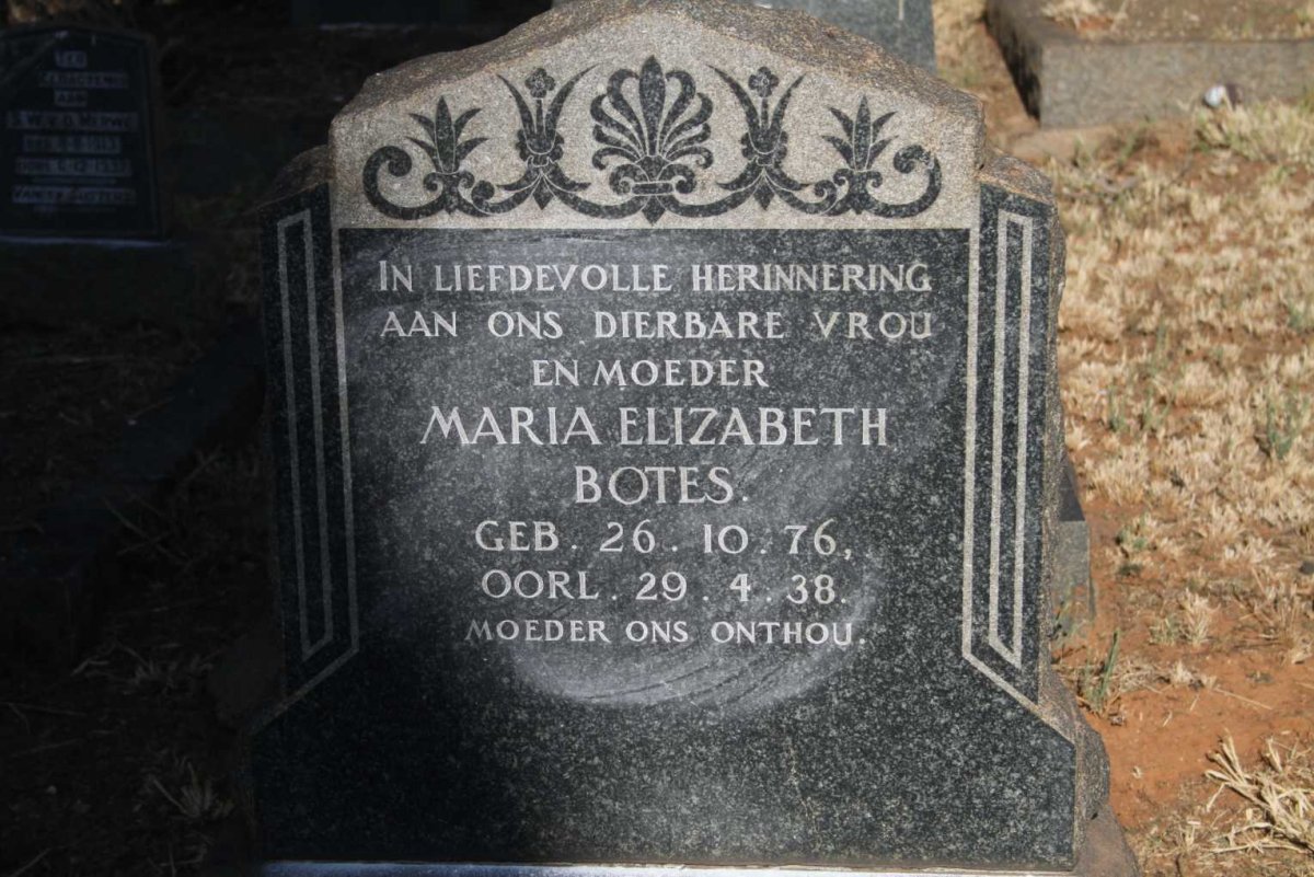 BOTES Maria Elizabeth 1876-1938