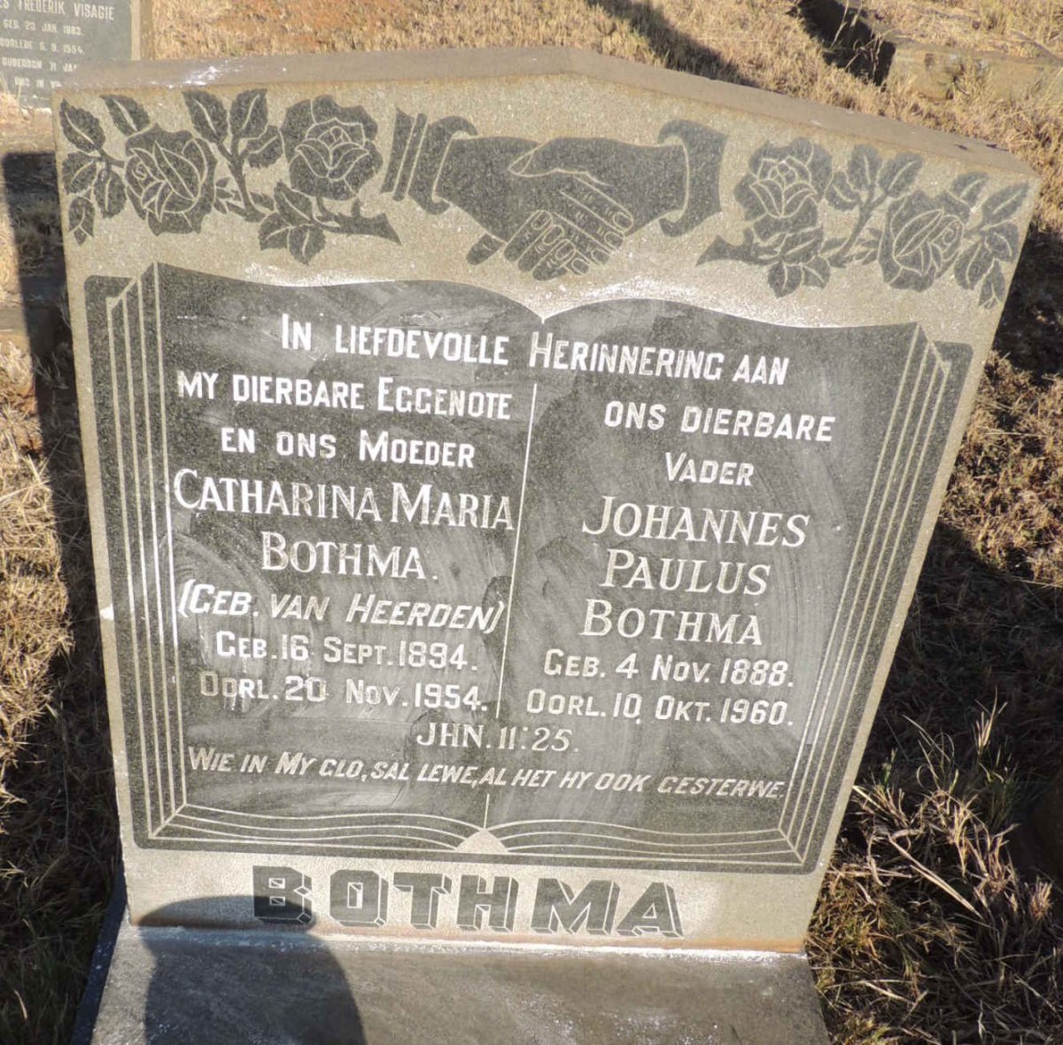 BOTHMA Johannes Paulus 1888-1960 & Catharina Maria VAN HEERDEN 1894-1954