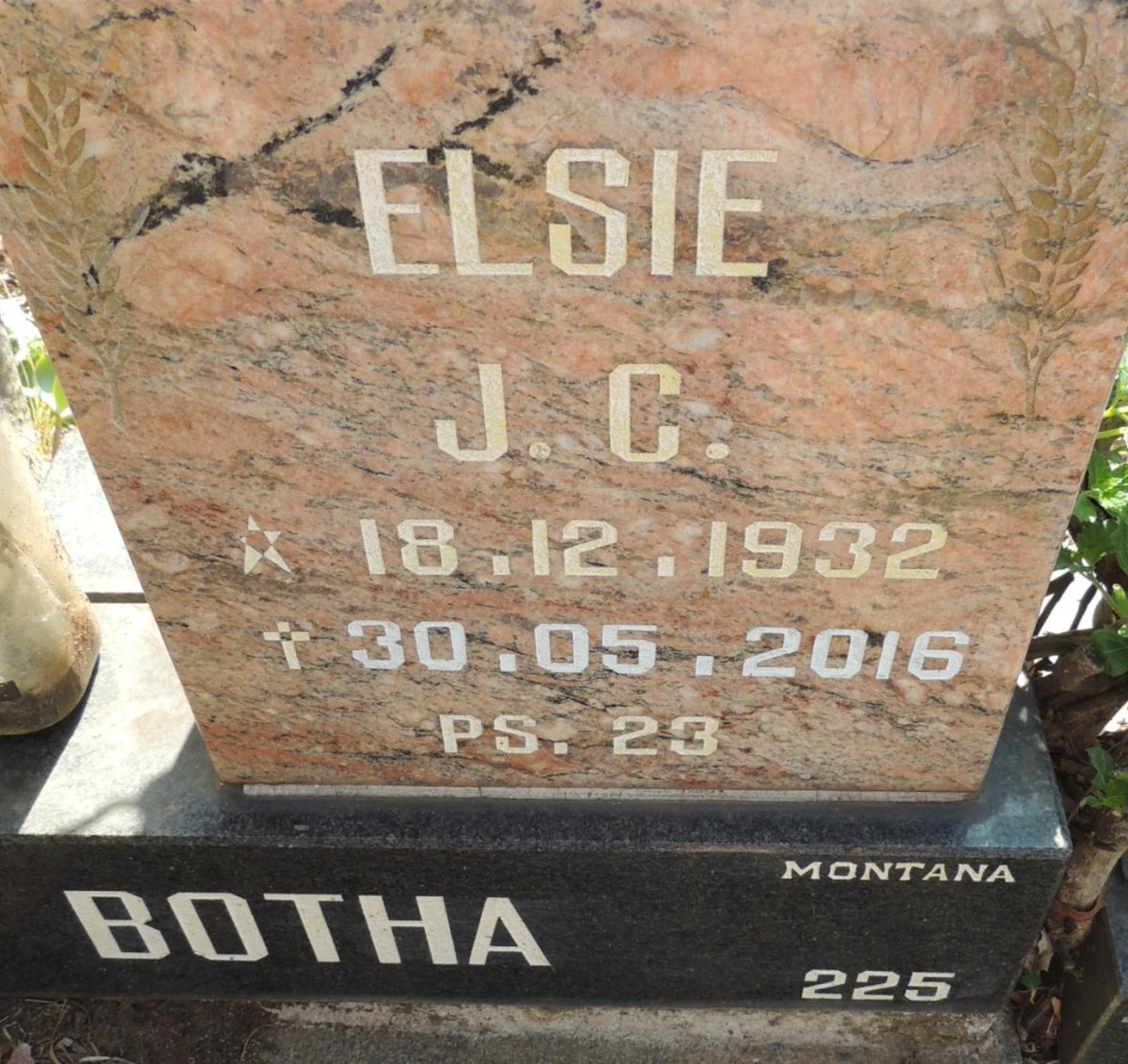BOTHA Elsie J.C. 1932-2016
