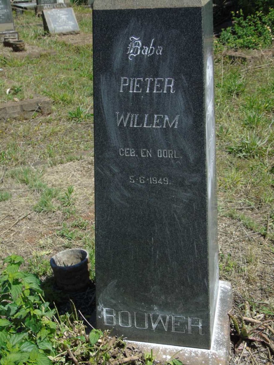 BOUWER Pieter Willem 1949-1949