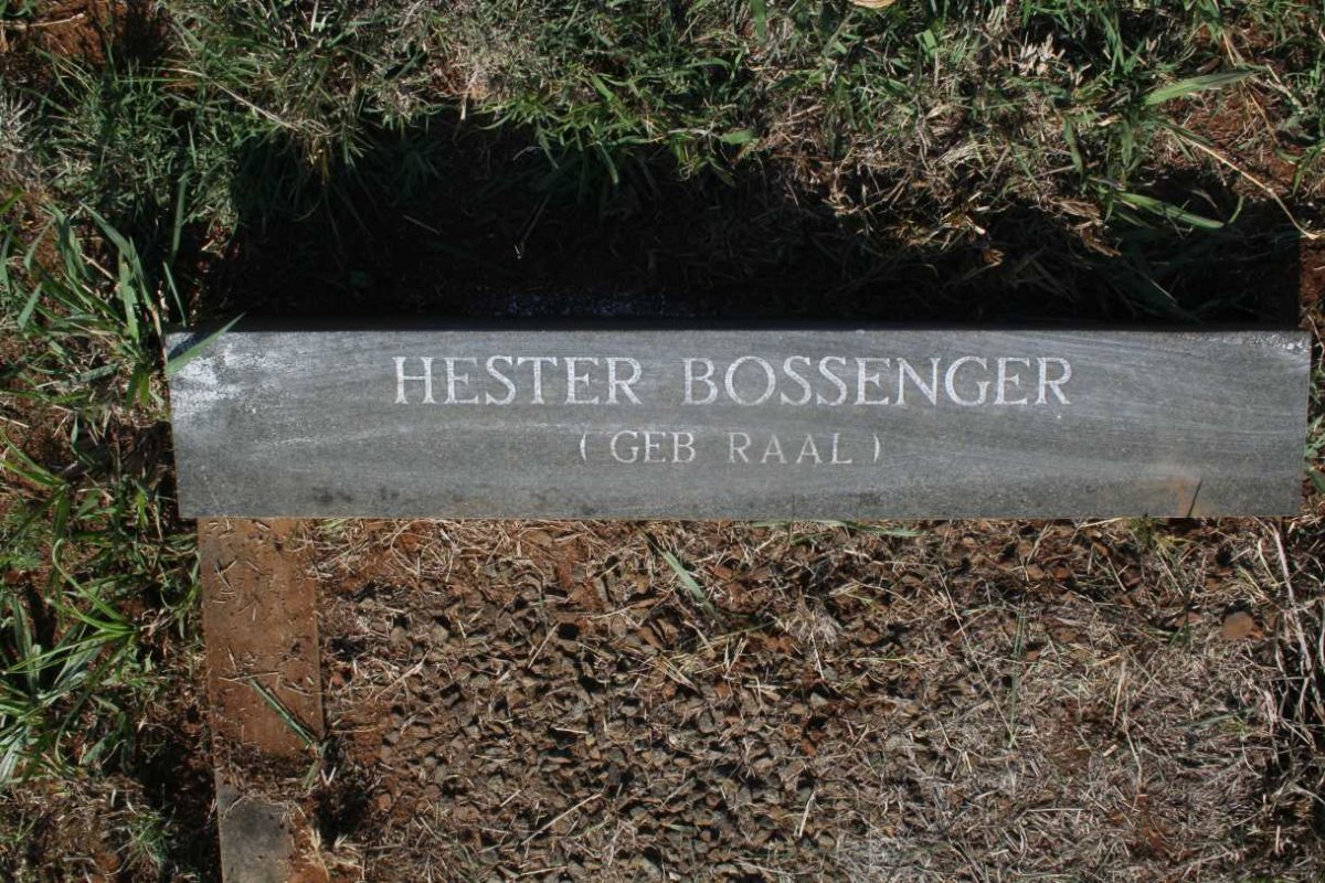 BOSSENGER Hester nee RAAL 