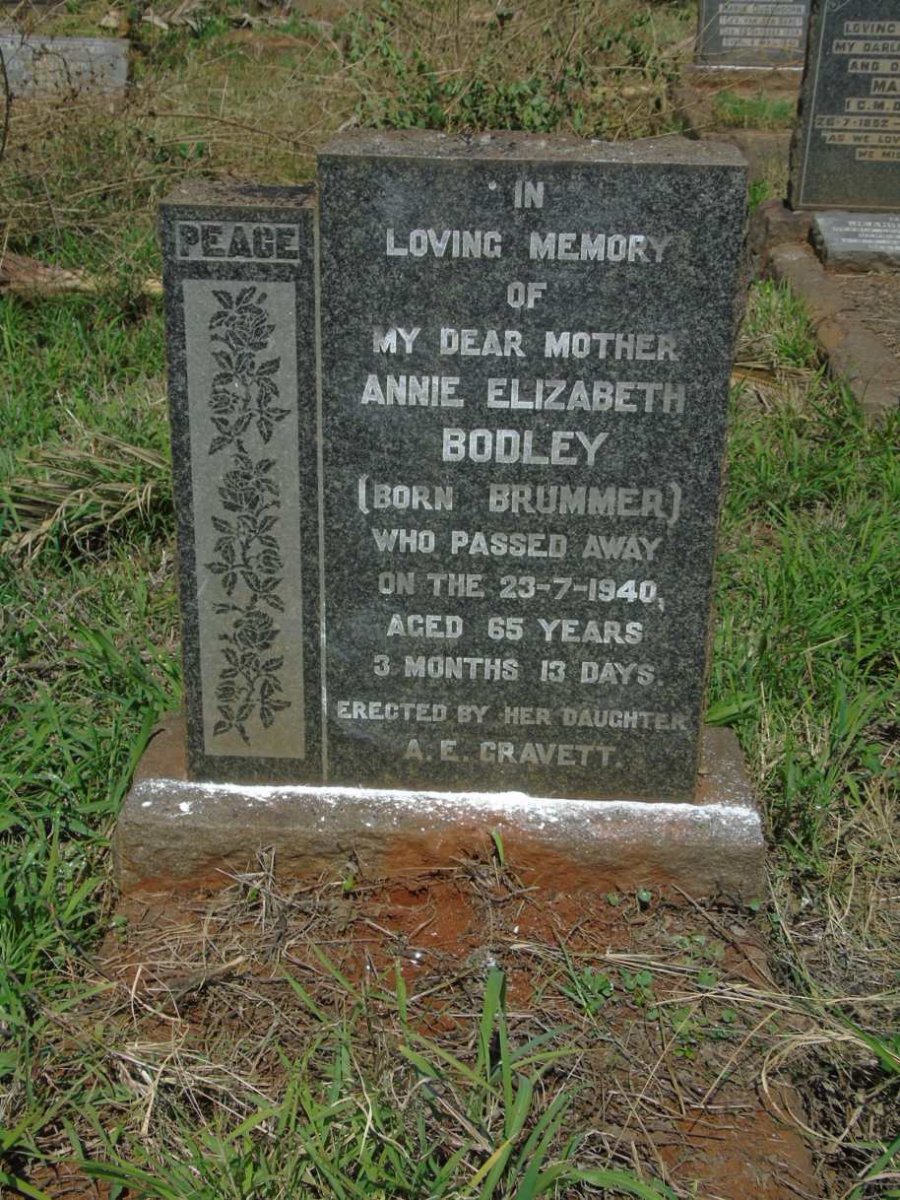 BODLEY Annie Elizabeth nee BRUMMER -1940