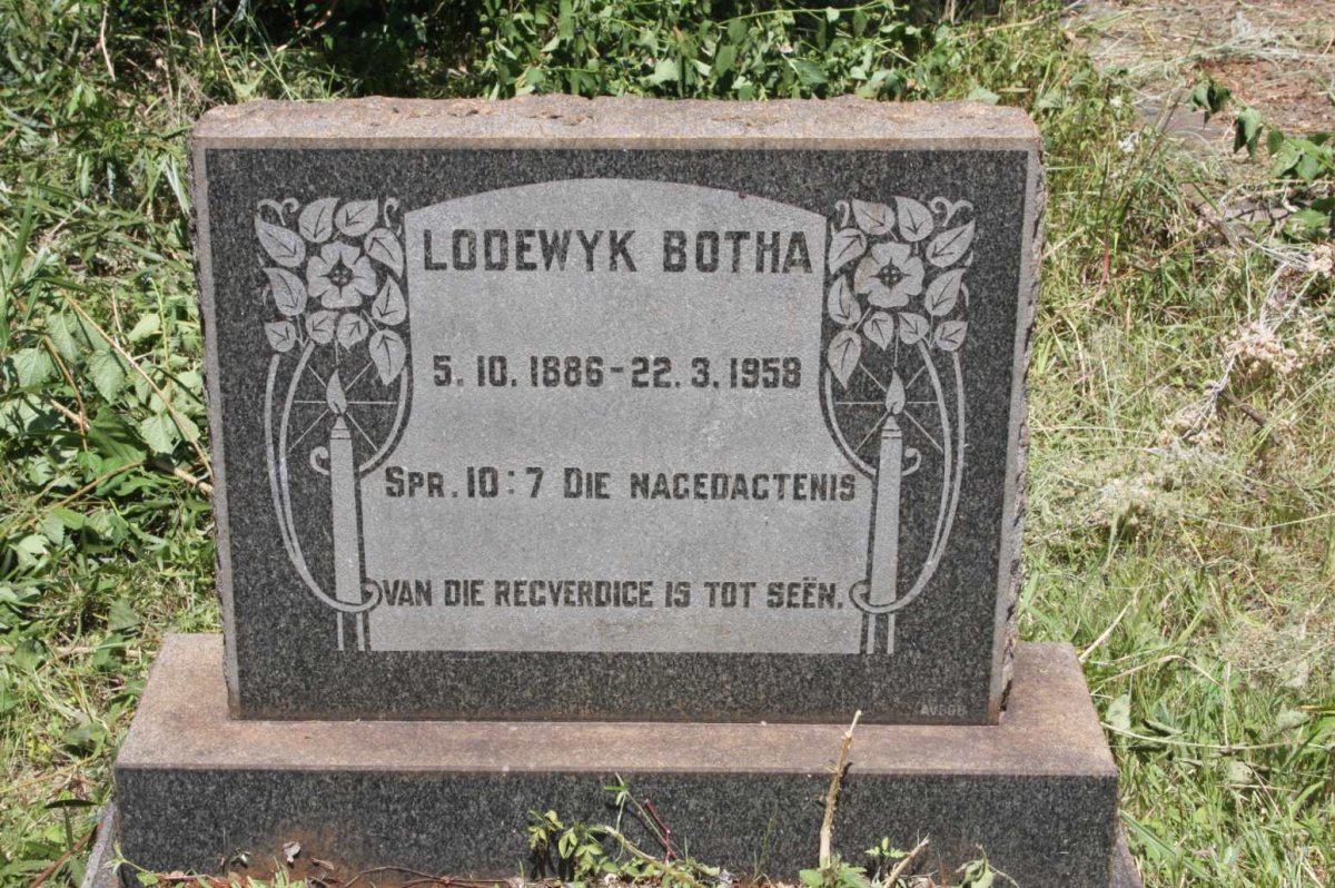 BOTHA Lodewyk 1886-1958