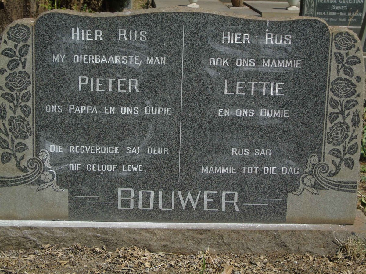 BOUWER Pieter &amp; Lettie